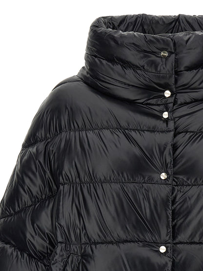 Herno Black Polyamide Coat