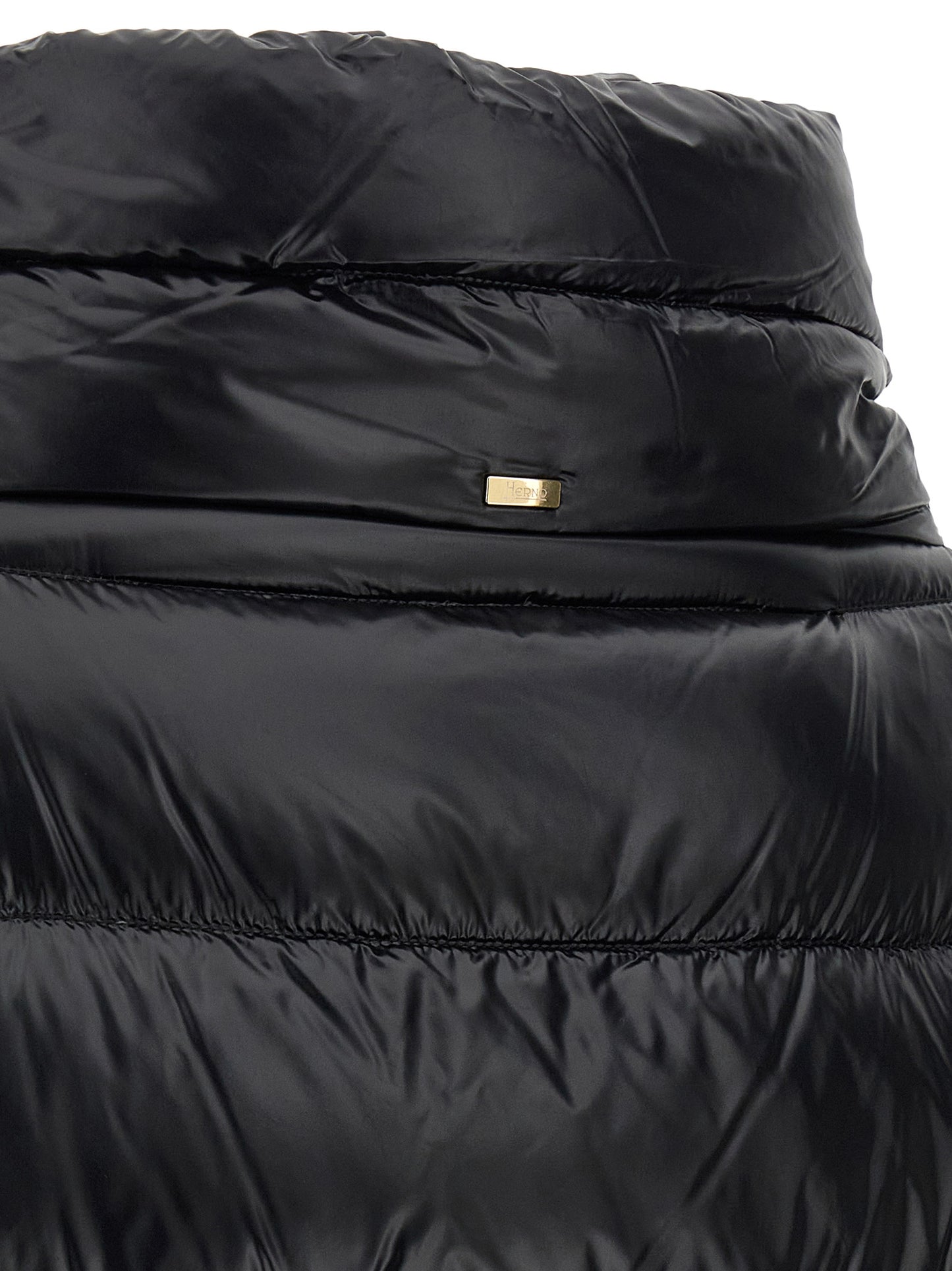 Herno Black Polyamide Coat