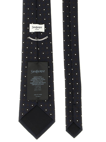 Saint Laurent Blue Silk Tie