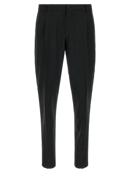 Dolce & Gabbana Black Virgin Wool Two-Piece Suit