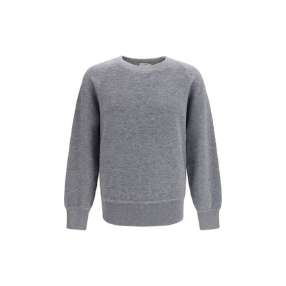 Piacenza Cashmere Gray Wool Oves Aries Sweatshirt