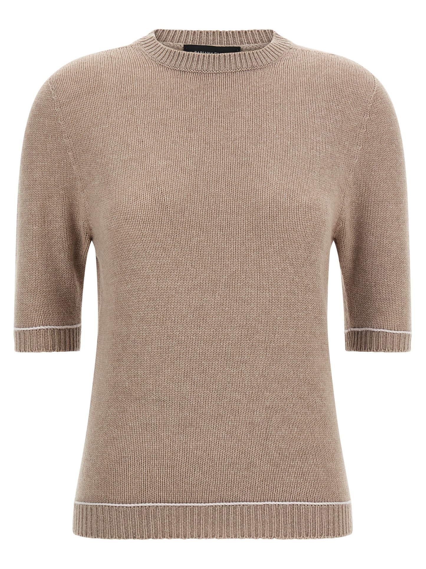 Fabiana Filippi Beige Virgin Wool Cardigan