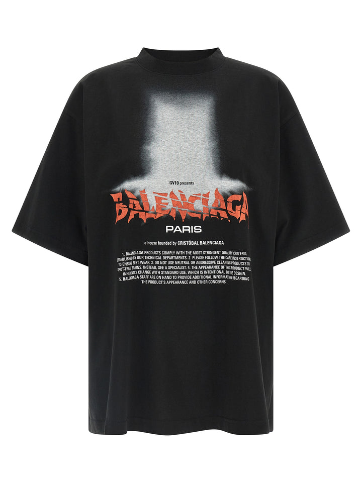 Balenciaga Black Cotton T-Shirt