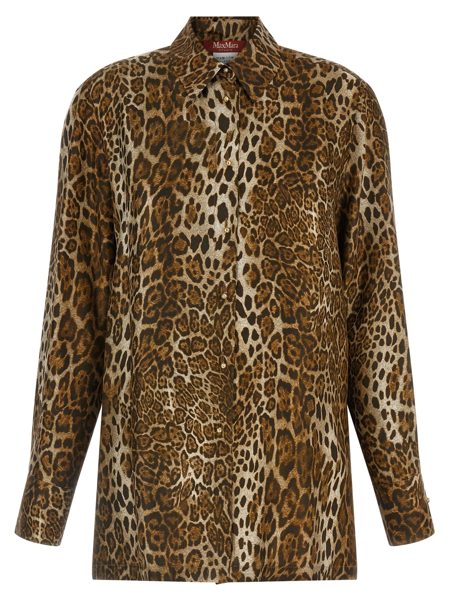 Max Mara Brown Silk Blouse