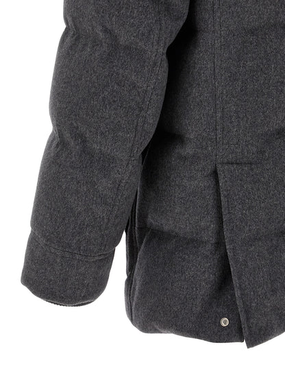 Brunello Cucinelli Gray Wool Parka