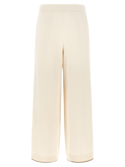 Brunello Cucinelli White Cashmere Athletic Pants