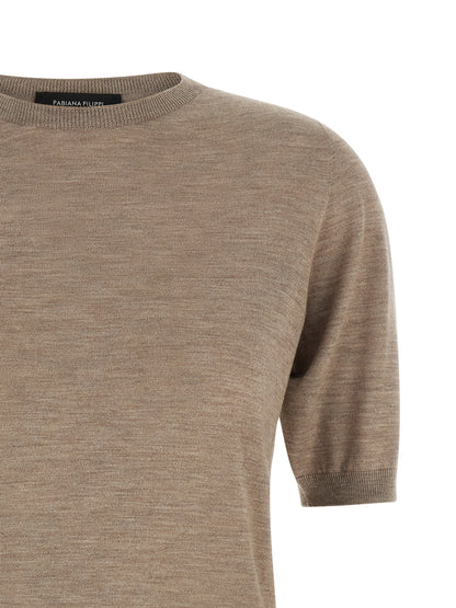 Fabiana Filippi Beige Cashmere Cardigan