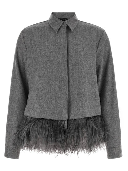 Fabiana Filippi Gray Virgin Wool Blouse