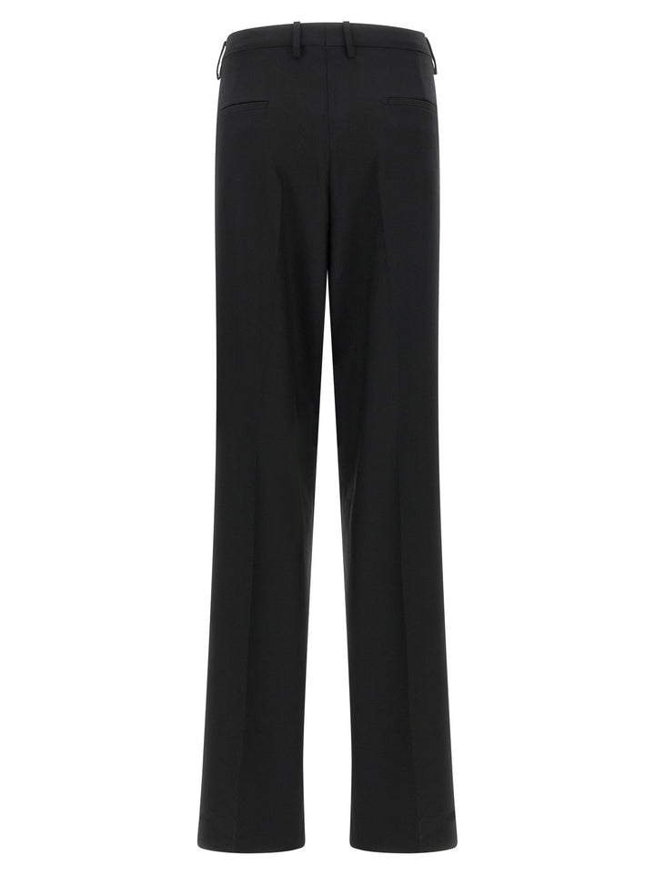 Tagliatore Black Polyester Dress Pants