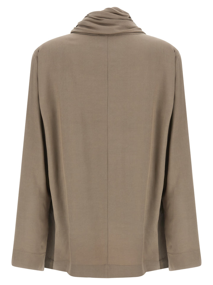 NUDE Gray Viscose Blouse