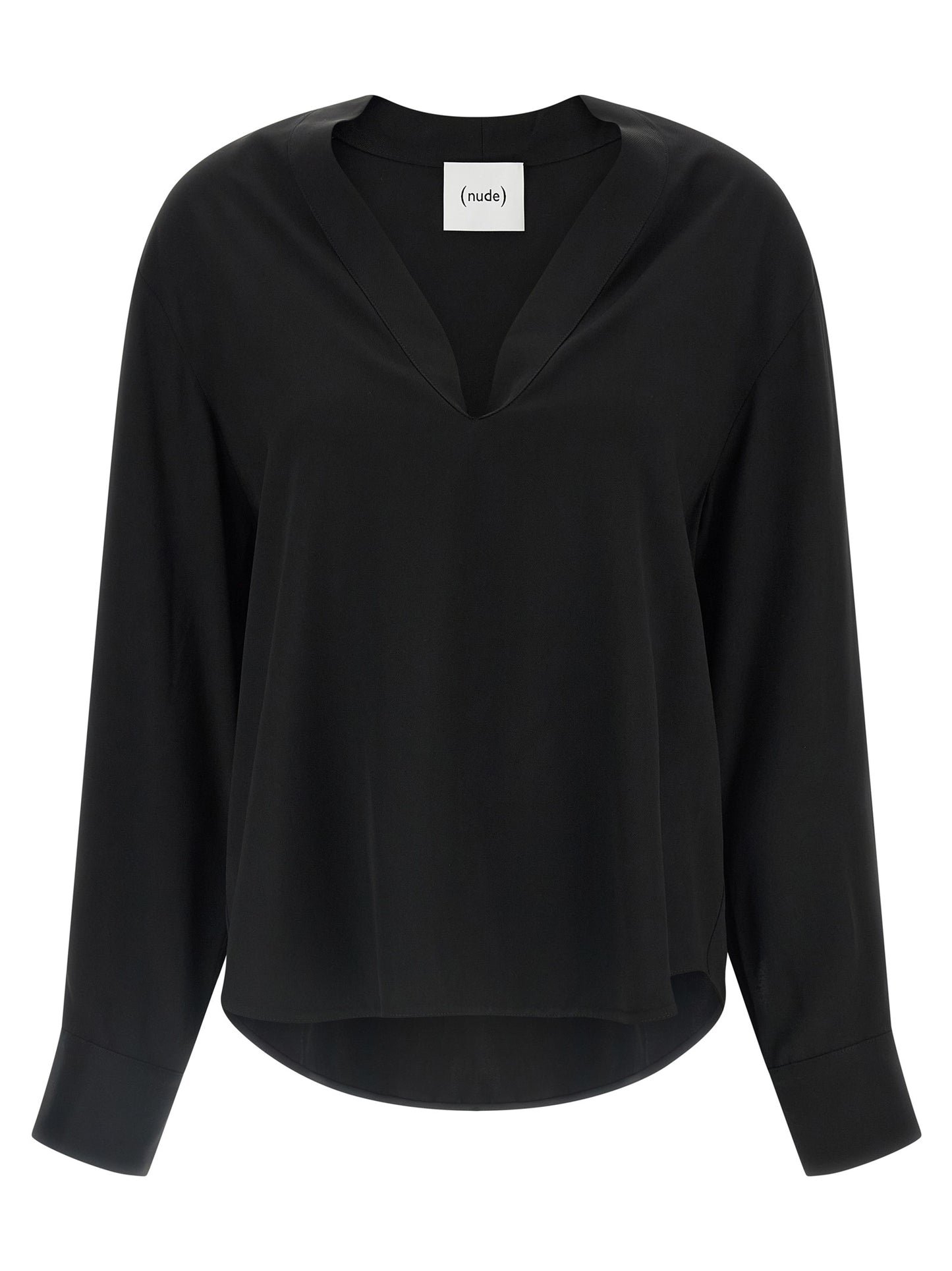 NUDE Black Viscose Blouse