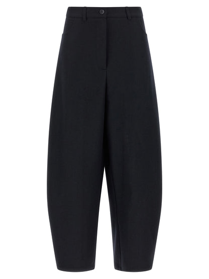 NUDE Black Wool Casual Pants