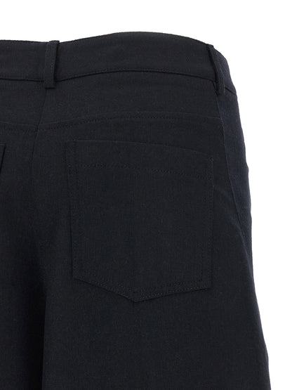 NUDE Black Wool Casual Pants
