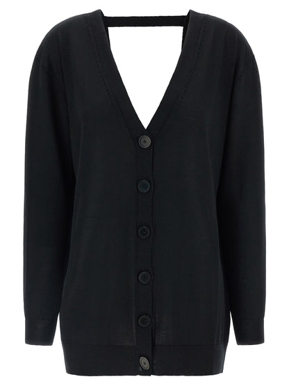 NUDE Black Wool Cardigan