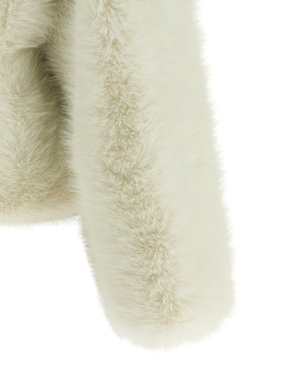 B&B COUTURE White Polyester Biker Jacket