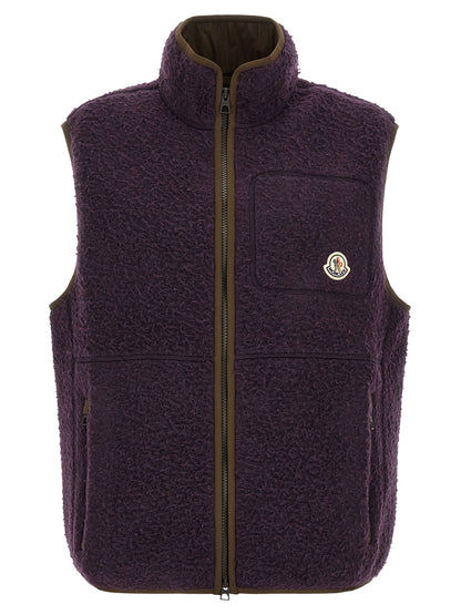 Moncler Purple Polyester Sleeveless Jacket