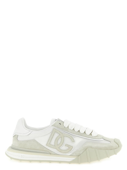 Dolce & Gabbana Beige Polyamide Athletic Sneakers