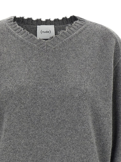 NUDE Gray Cashmere Cardigan
