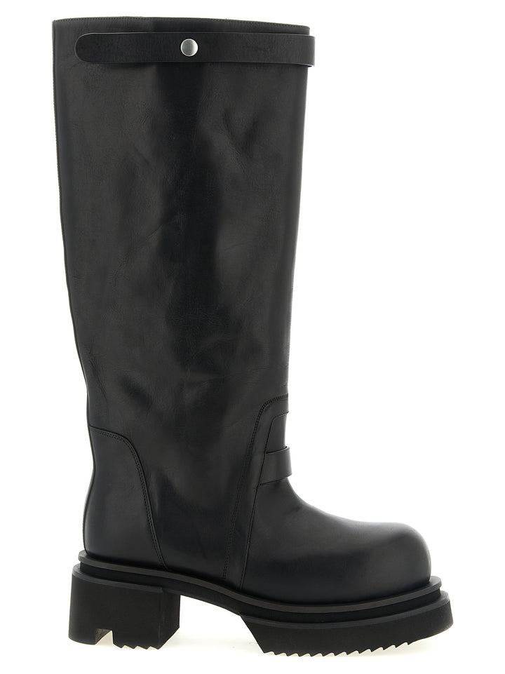 Rick Owens Black Calfskin Over The Knee