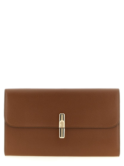 Furla Brown Calfskin Clutch Bag