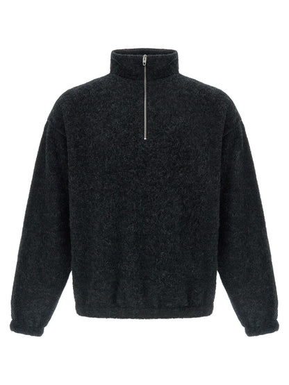 Jil Sander Gray Wool Sweatshirt