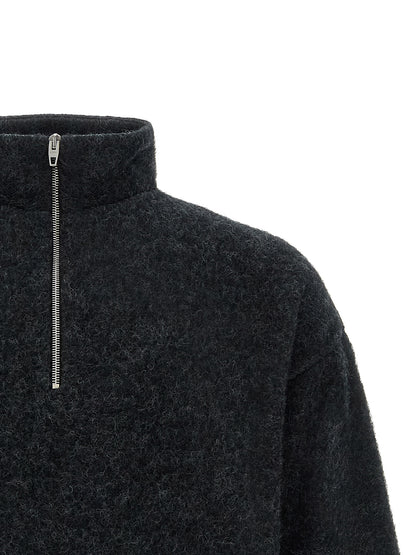 Jil Sander Gray Wool Sweatshirt
