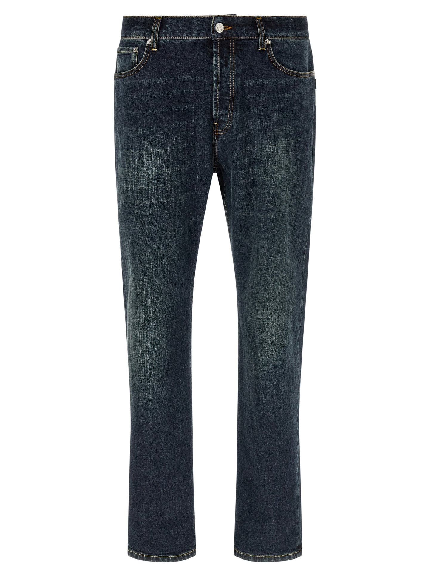Department 5 Blue Cotton Straight-Leg Jeans
