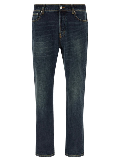Department 5 Blue Cotton Straight-Leg Jeans