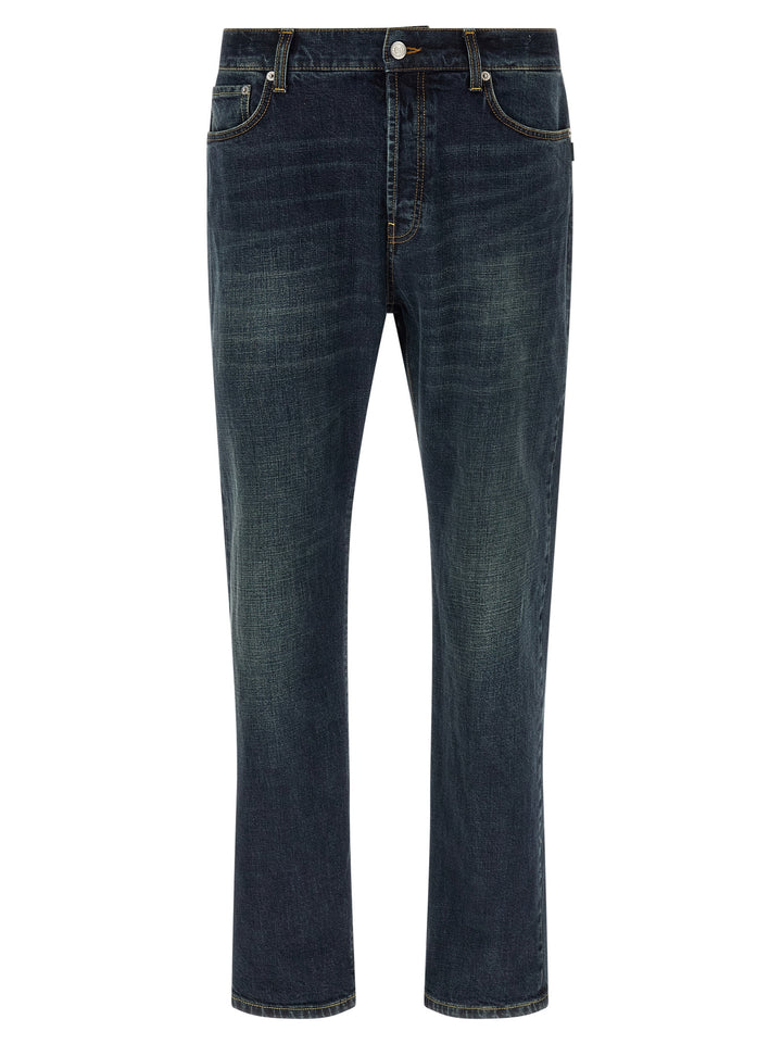 Department 5 Blue Cotton Straight-Leg Jeans