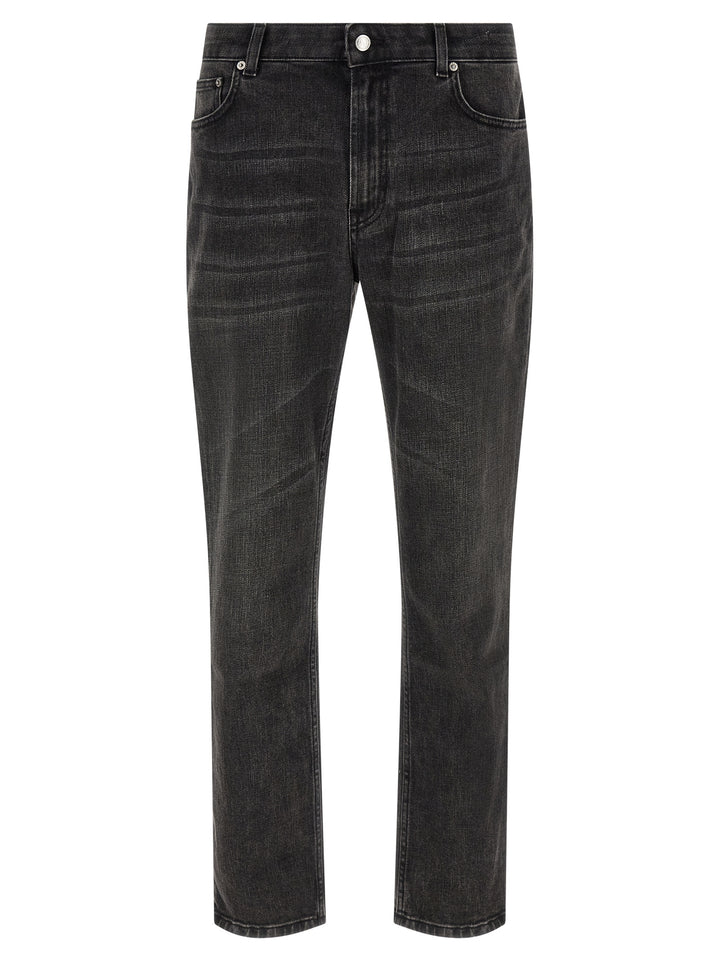Department 5 Black Cotton Straight-Leg Jeans