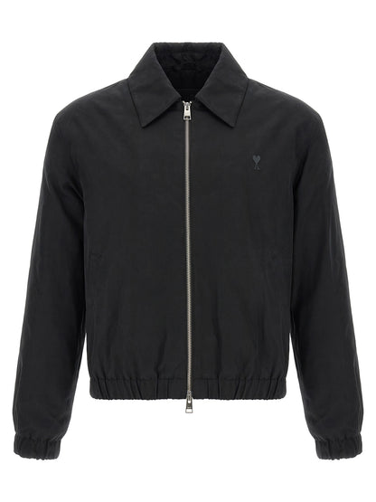 Ami Paris Black Cotton Bomber
