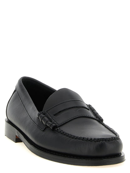 G.H. BASS Black Cowhide Slip-On Loafers