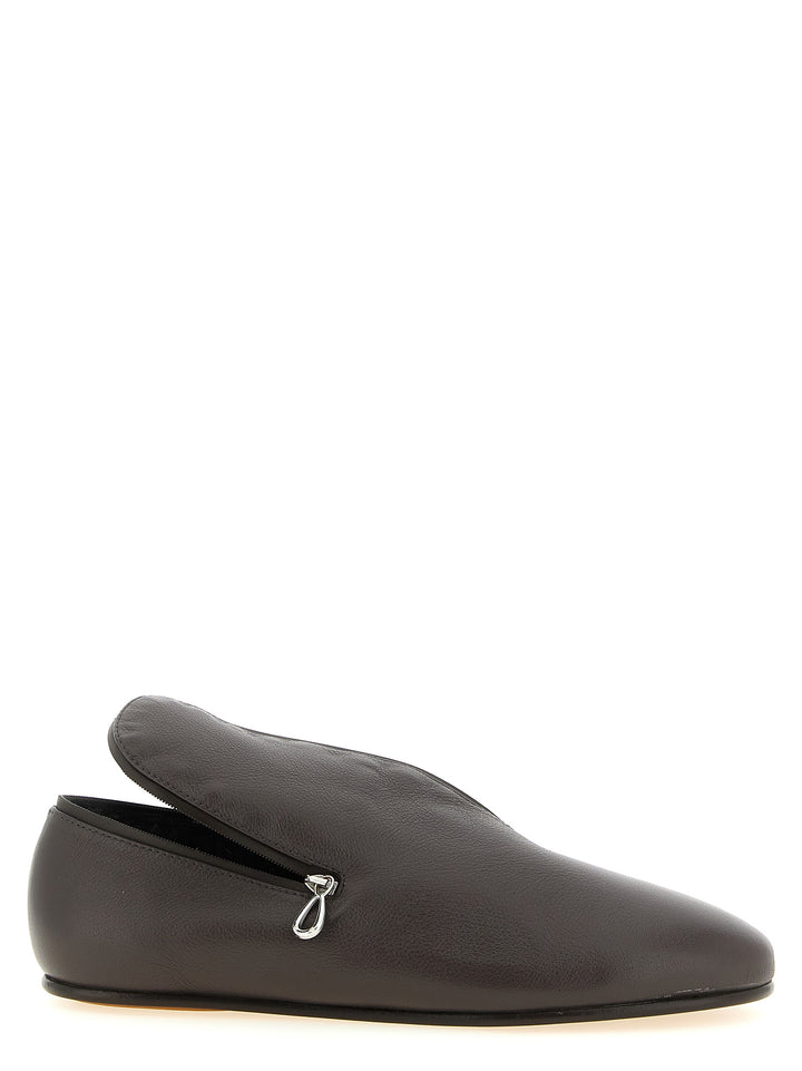 Kiko Kostadinov Black Leather Slip-On Loafers
