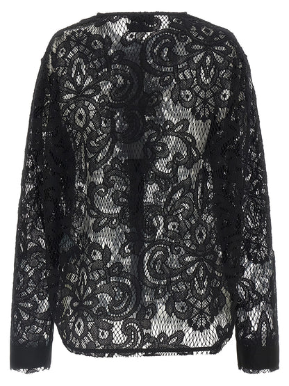 NUDE Black Cotton Blouse