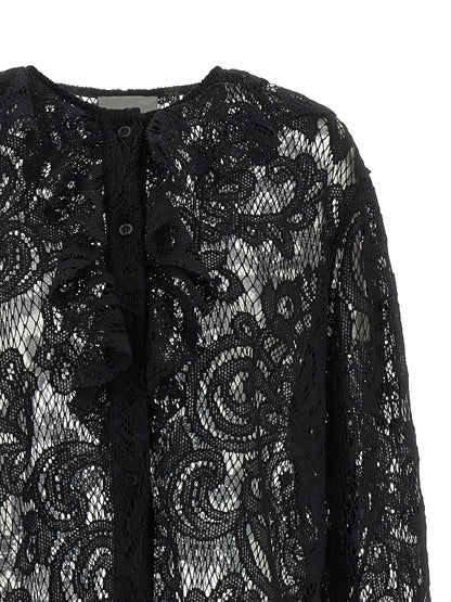 NUDE Black Cotton Blouse