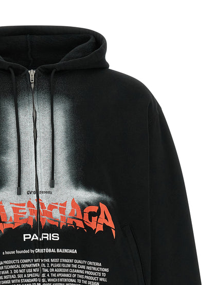 Balenciaga Black Cotton Sweatshirt
