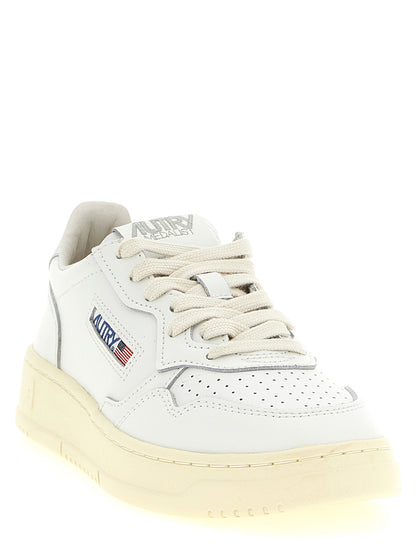 Autry Silver Cowhide Low Top Sneakers