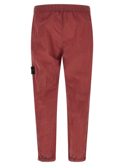 Stone Island Red Polyamide Joggers (Workout Pants)