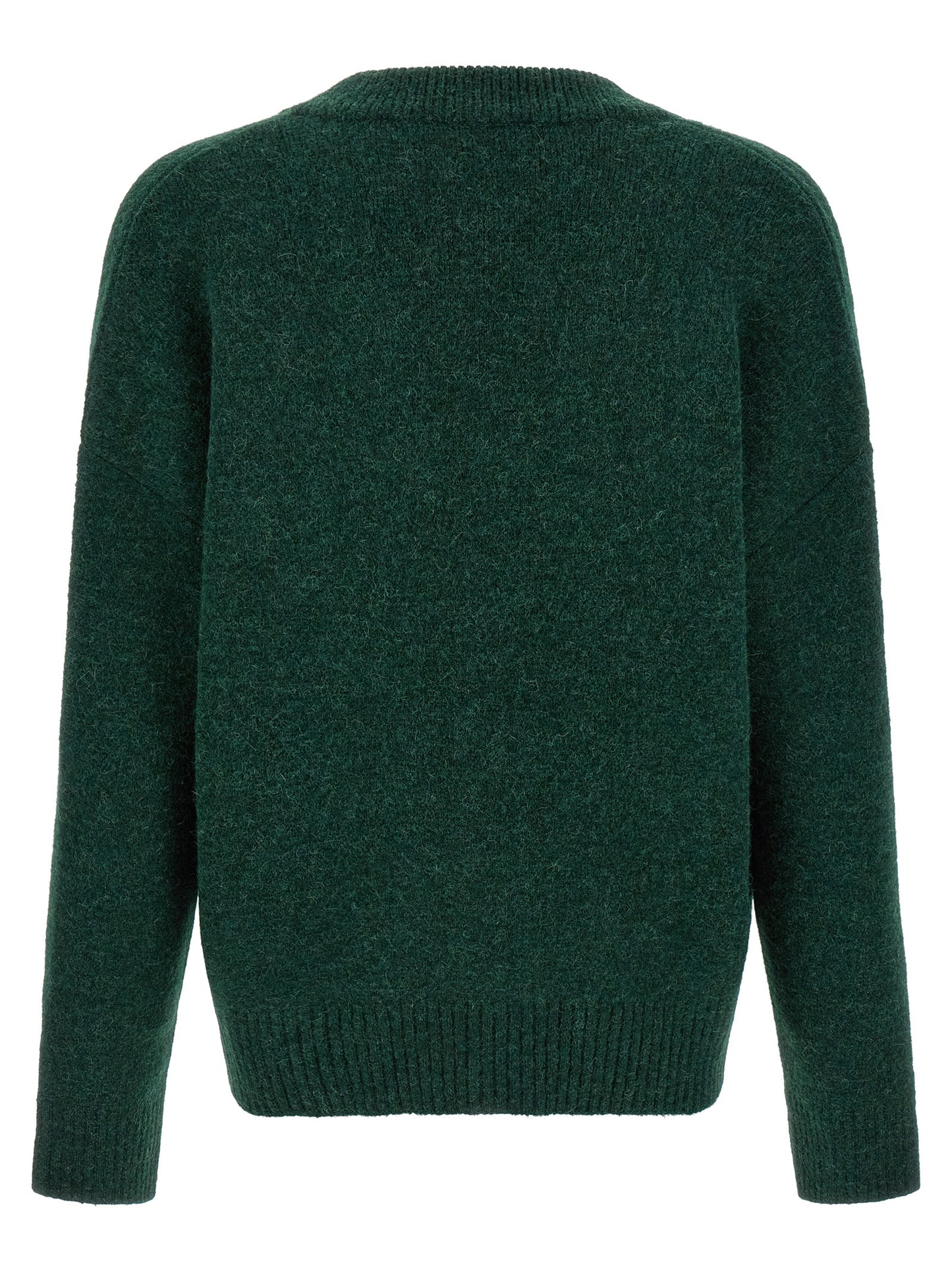 Ami Paris Bicolor Alpaca Leather Cardigan