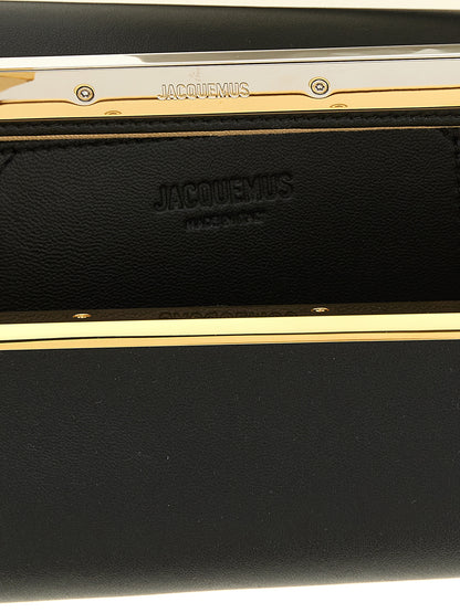 Jacquemus Black Lamb Leather Clutch Bag