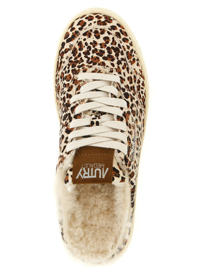 Autry Brown Cowhide Low Top Sneakers