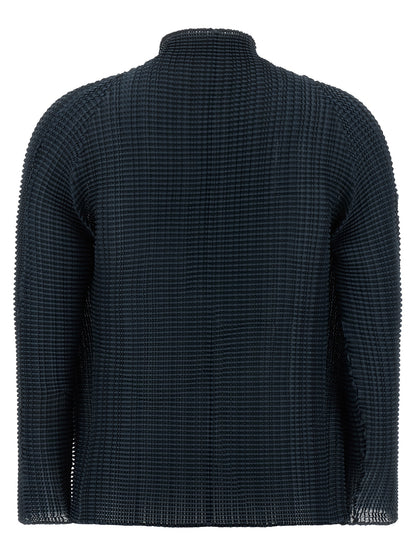 Issey Miyake Blue Polyester Cardigan