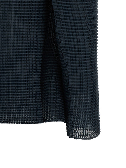 Issey Miyake Blue Polyester Cardigan