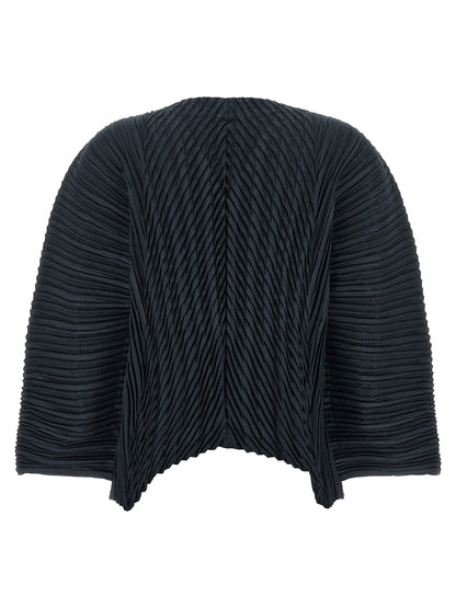 Issey Miyake Black Polyester Cardigan