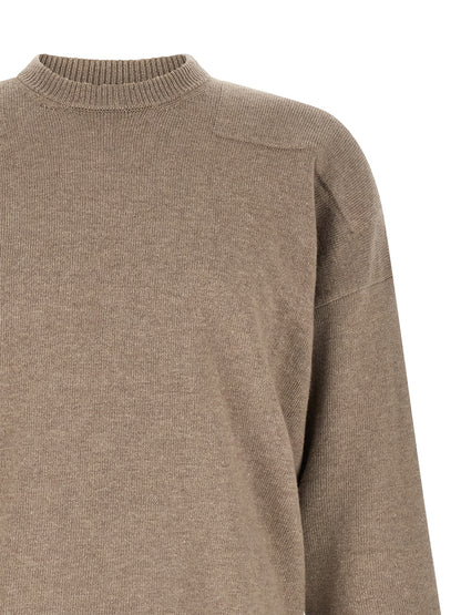 Jil Sander Beige Wool Cardigan
