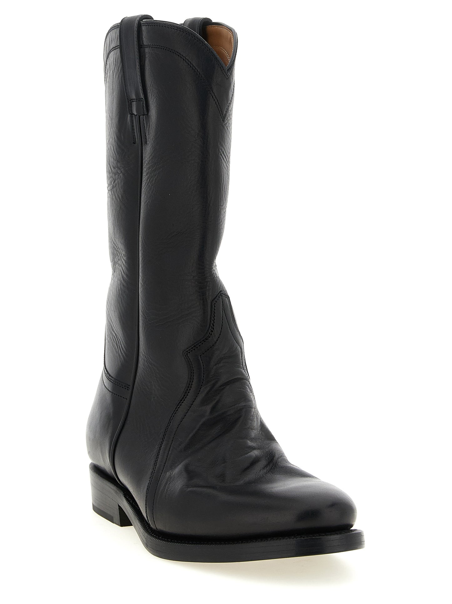 Jil Sander Black Calfskin Over The Knee