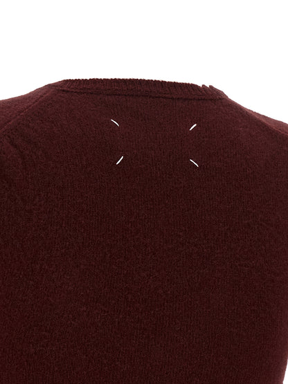 Maison Margiela Bordeaux Virgin Wool Sleeveless Jacket