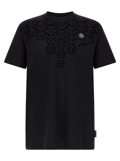 Philipp Plein Black Cotton T-Shirt