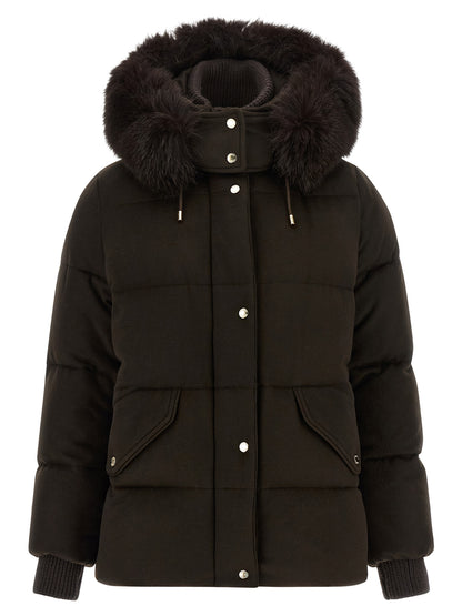 MooRER Brown Wool Full-Length Jacket