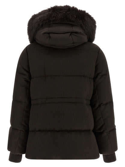MooRER Brown Wool Full-Length Jacket